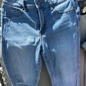 Rewash Blue Skinny Jeans with Distressed Look